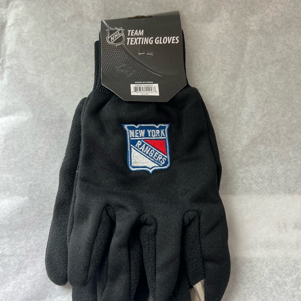 New York Rangers Team Texting Gloves